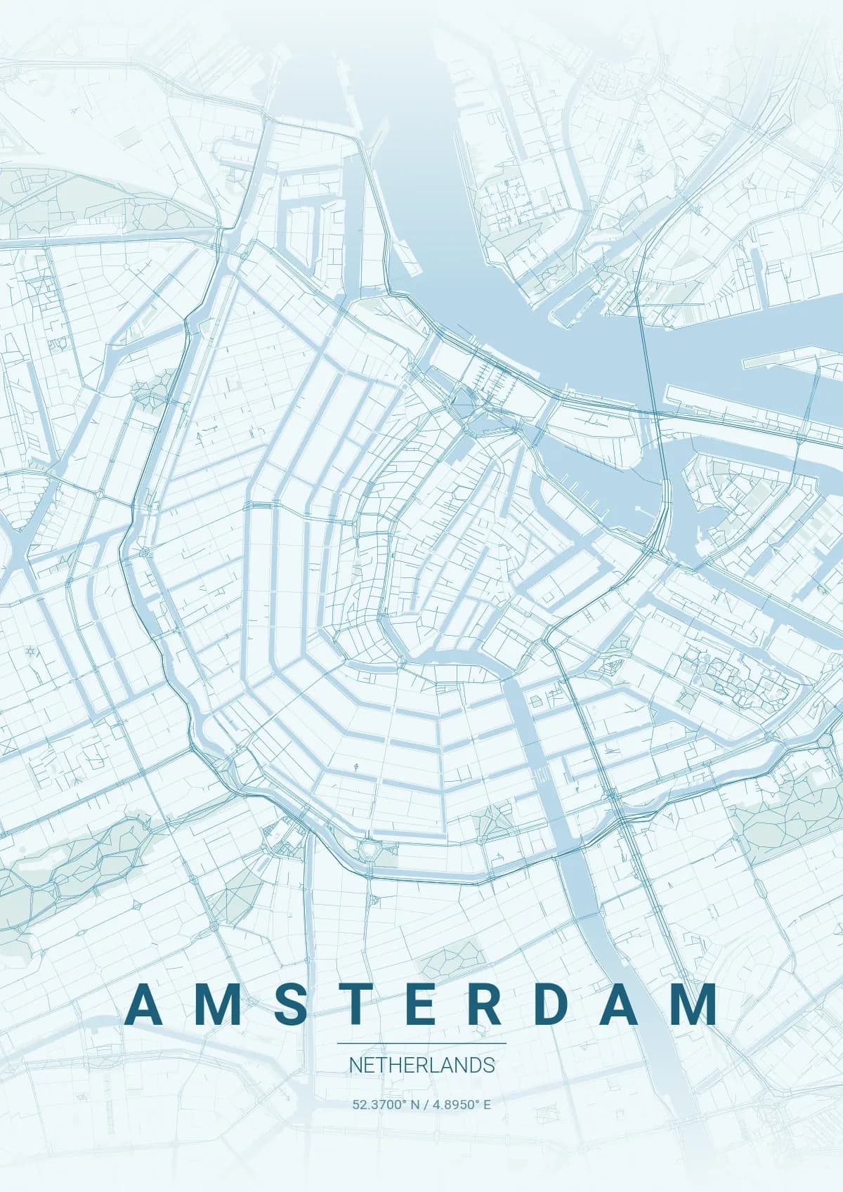 Amsterdam map poster