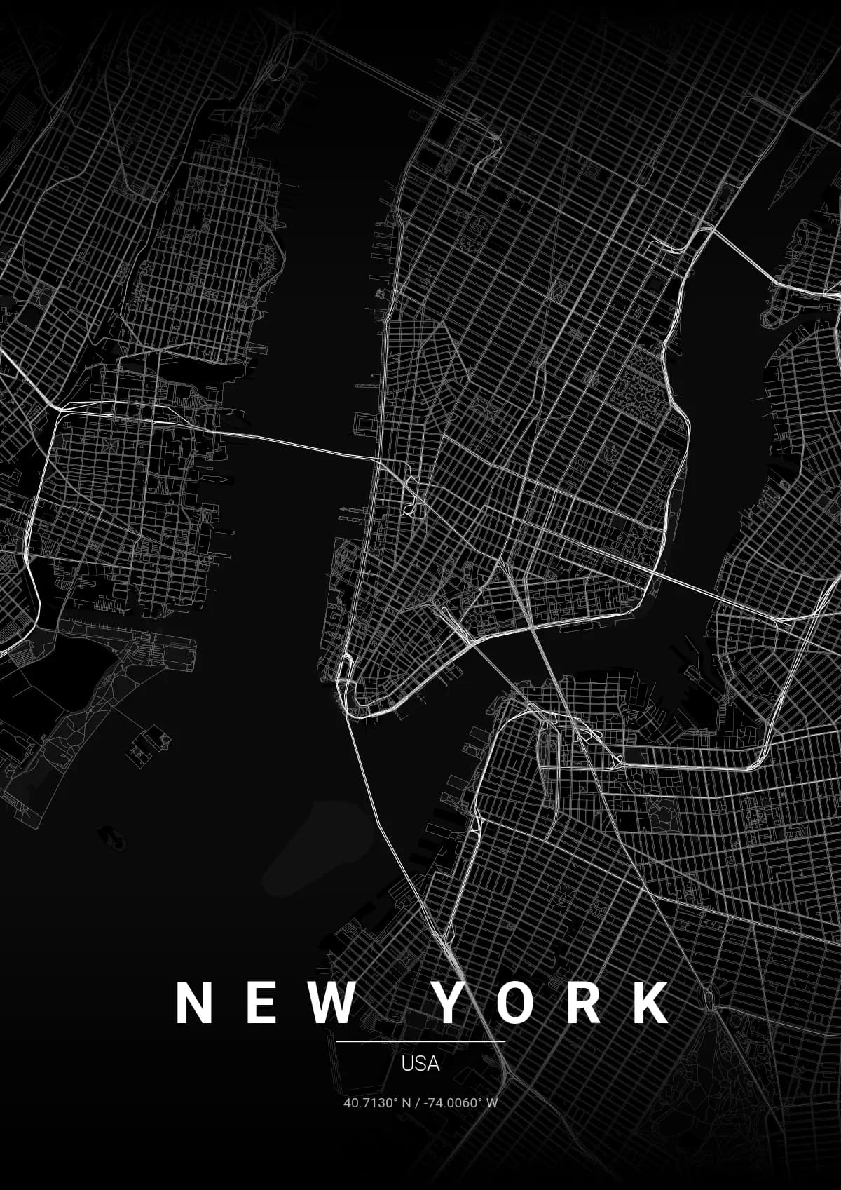 New York map poster
