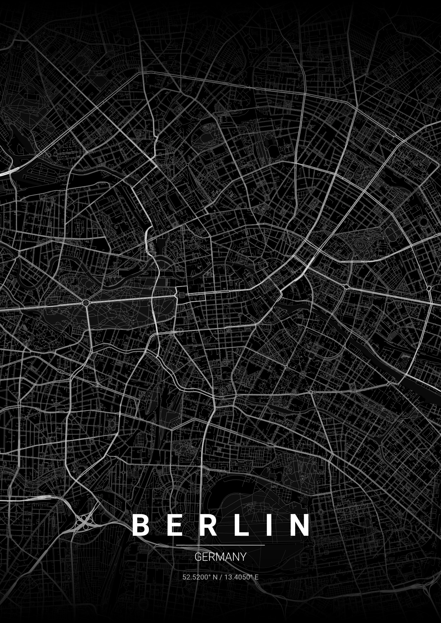 Berlin map poster